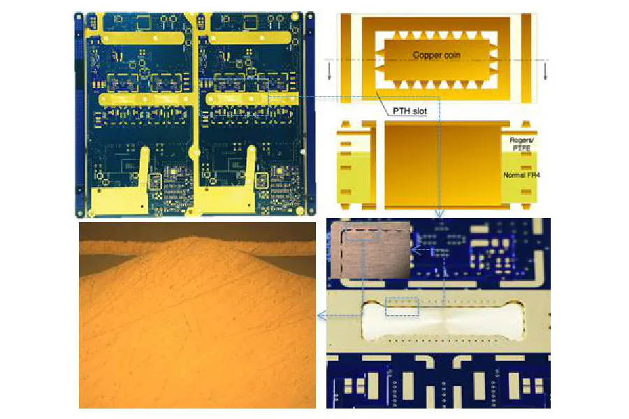 Press-fit Coin, copper coin PCB